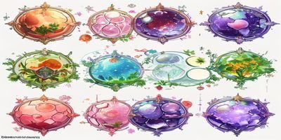 无颜之月彩蛋合集文章配图——游戏场景中隐藏的彩蛋位置标注图，红圈标出了23处隐藏细节